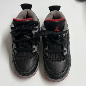 Jordan Kids Black and Red Sneakers